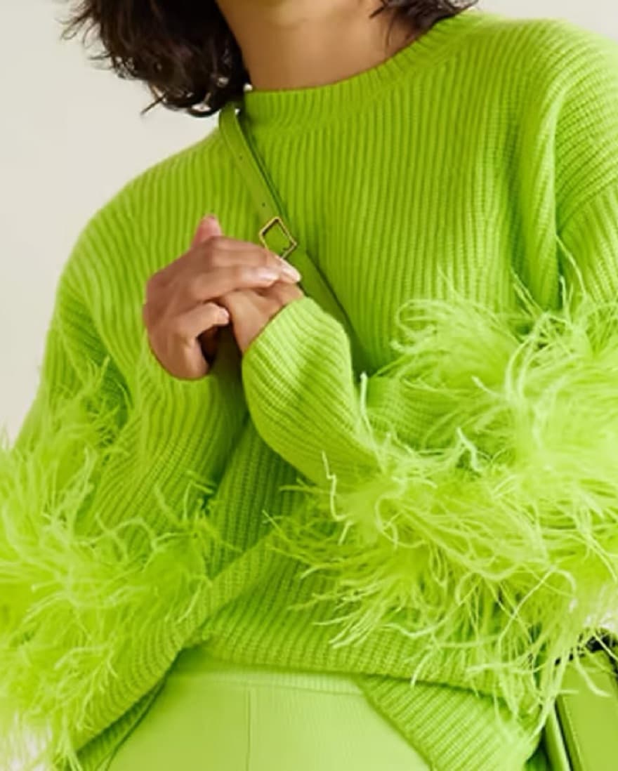 $1,700 LAPOINTE Green Christmas Sweater - Image 4