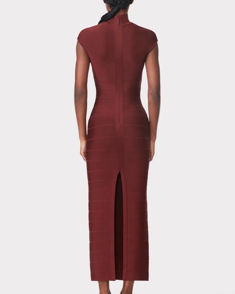HERVE LEGER Cap Sleeve Cutout Gown  - Image 3