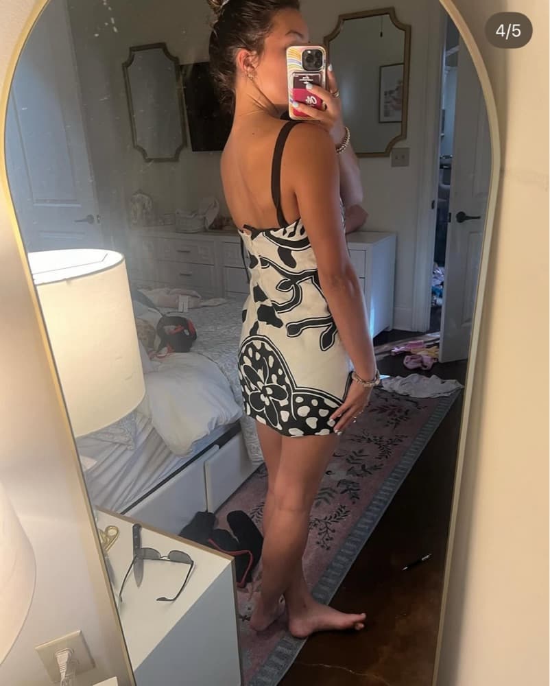 Black And White Alexis Dress - Image 3
