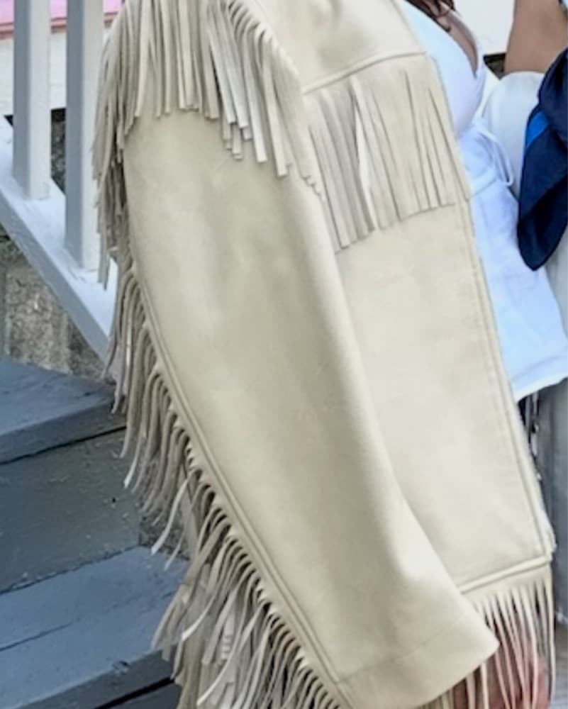 Stella Mccartney Cream Fringe Jacket - Image 3