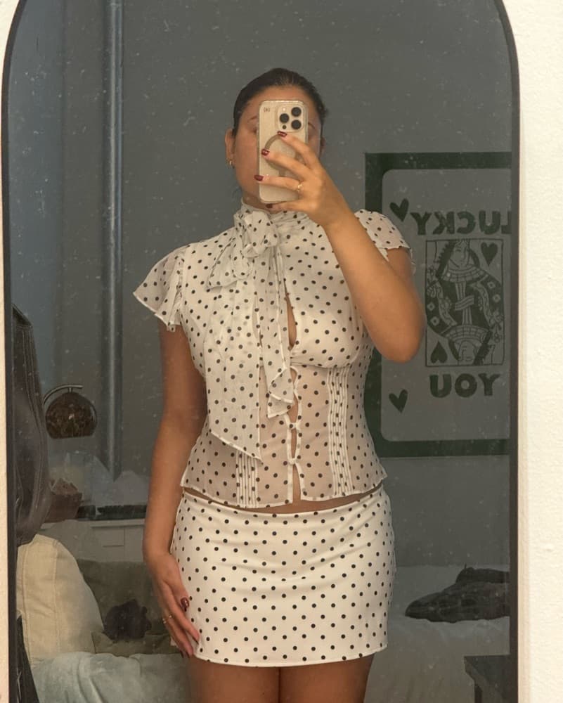 Danielle Guizio Ara Top & Mini Skirt Set - Image 2