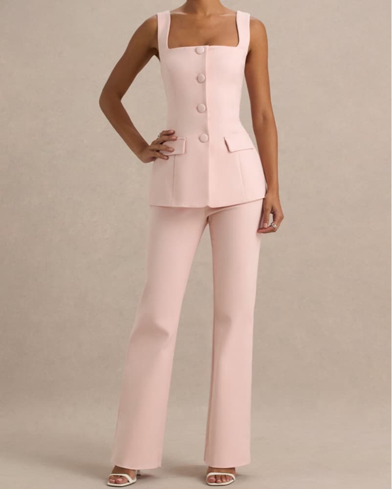Chic Pink Pant Suit - Image 3