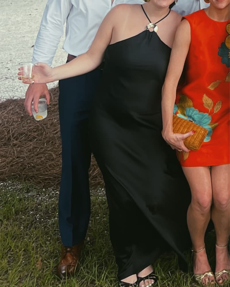 Black Anthropologie Halter Dress - Image 2
