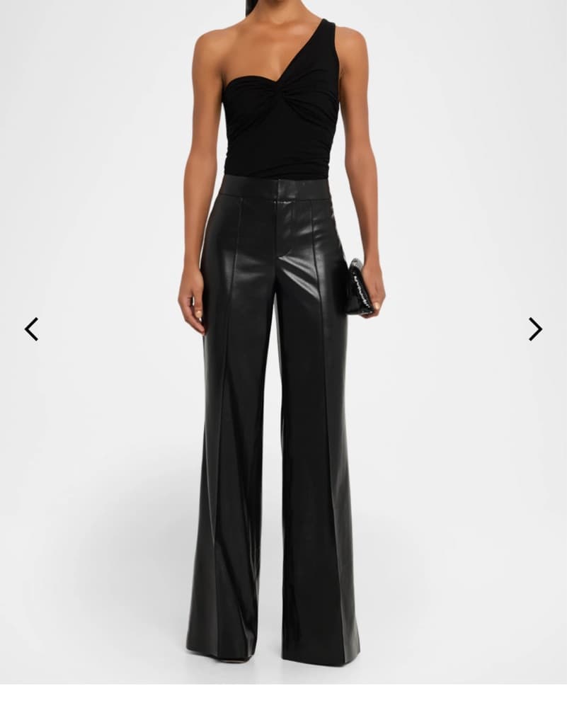 Alice and Olivia Black Leather Pants  - Image 3