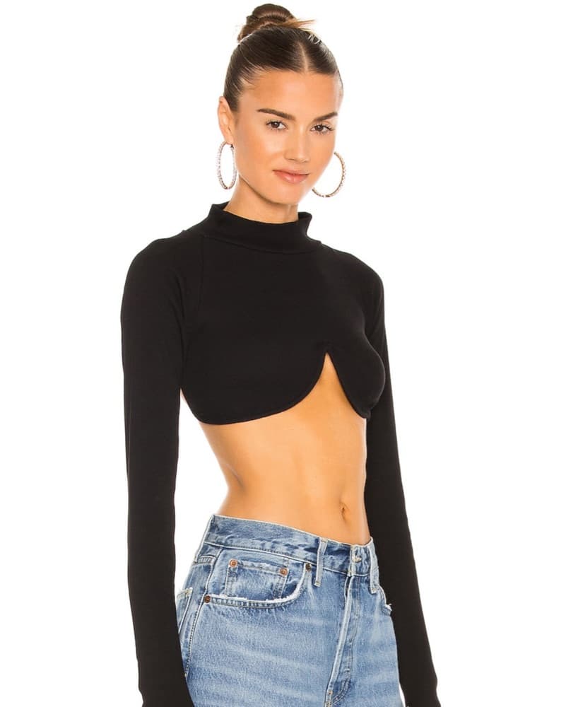 Longsleeve Black Crop Top - Image 2