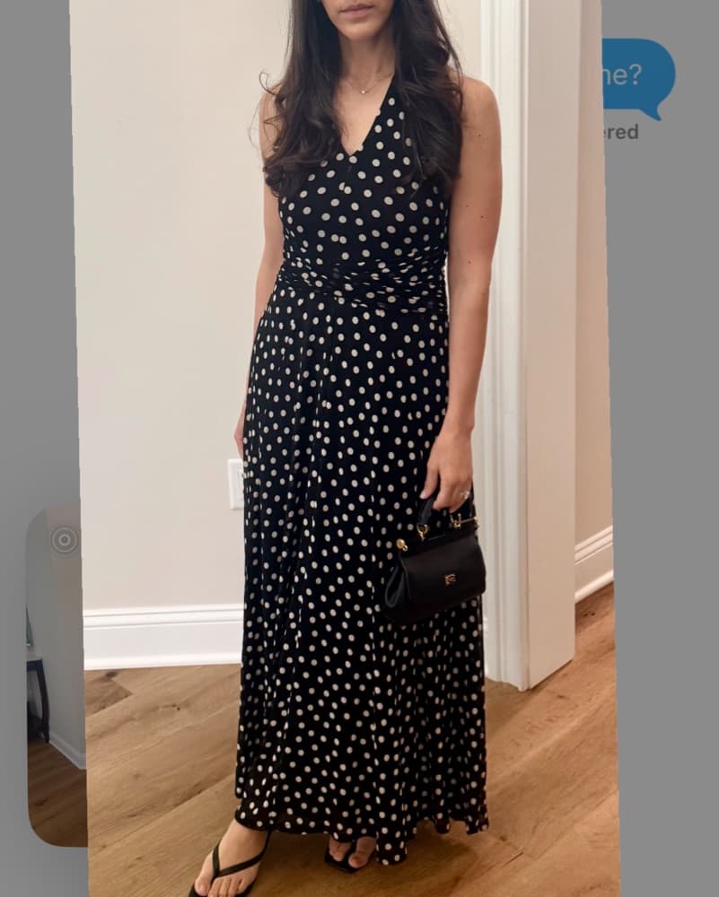 Elegant Polka Dot Maxi Dress - Image 5