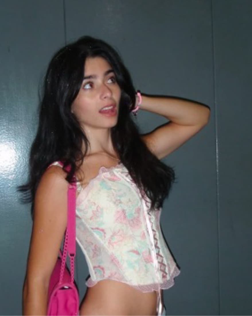 Vintage floral corset top - Image 1