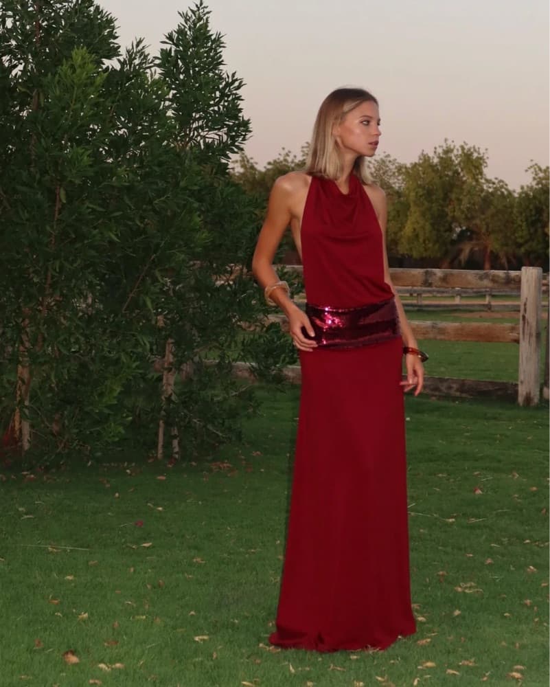 Ance Gria Adele Gown - Wine - Image 3