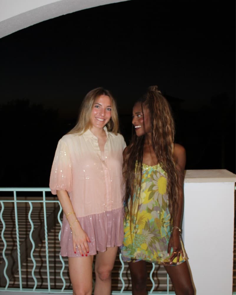 Shimmery Pink Sequin Shift Dress - Image 3