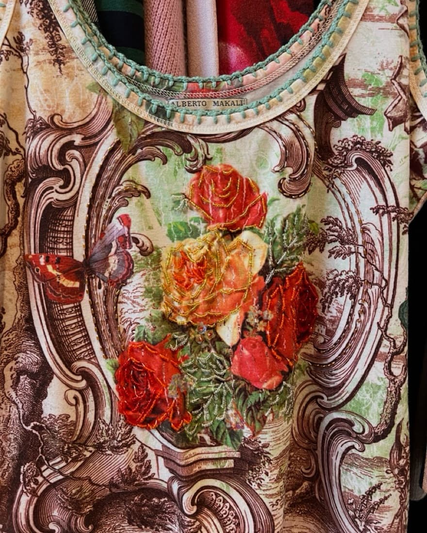 Alberto Makali Beaded Floral Tank Top - Image 3