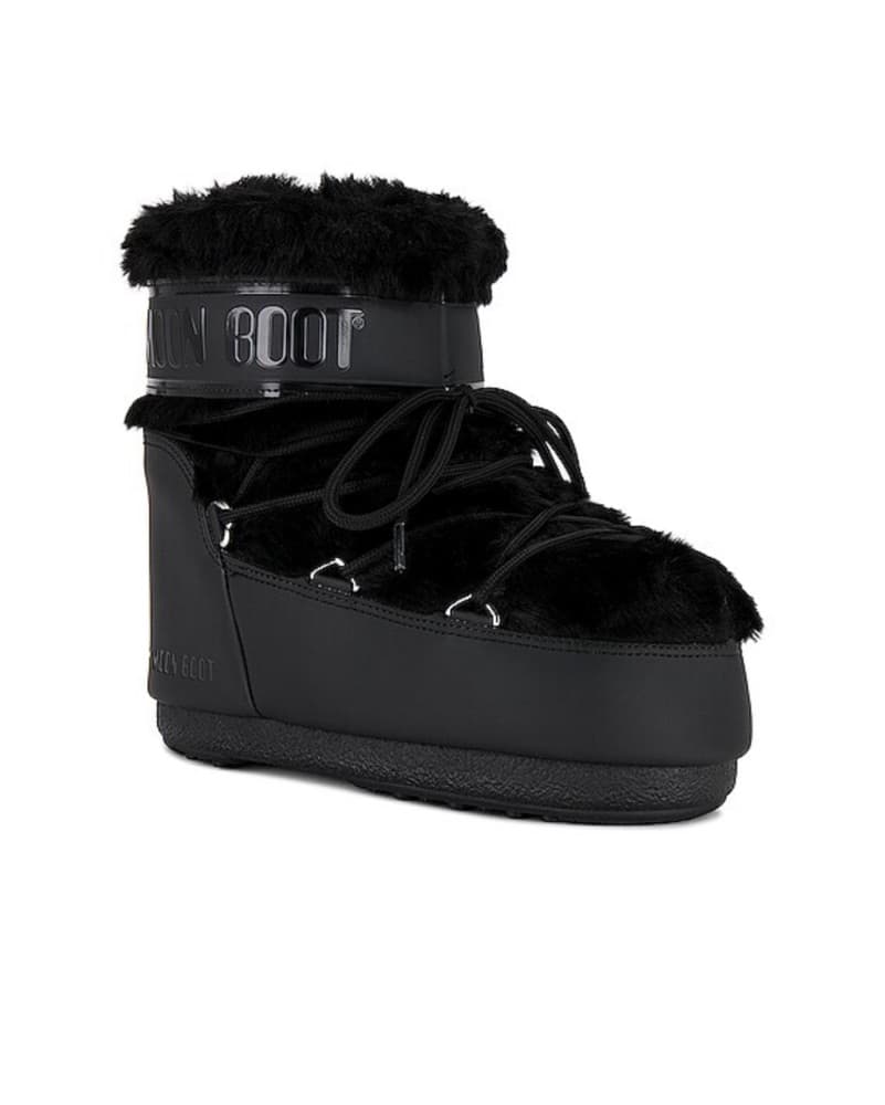 Black Furry Moon Boots - Image 2