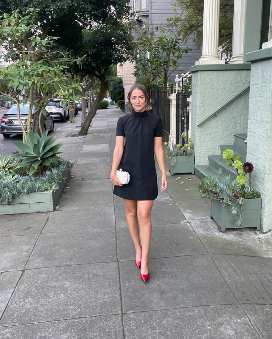 STAUD Black Mini Dress - Image 2