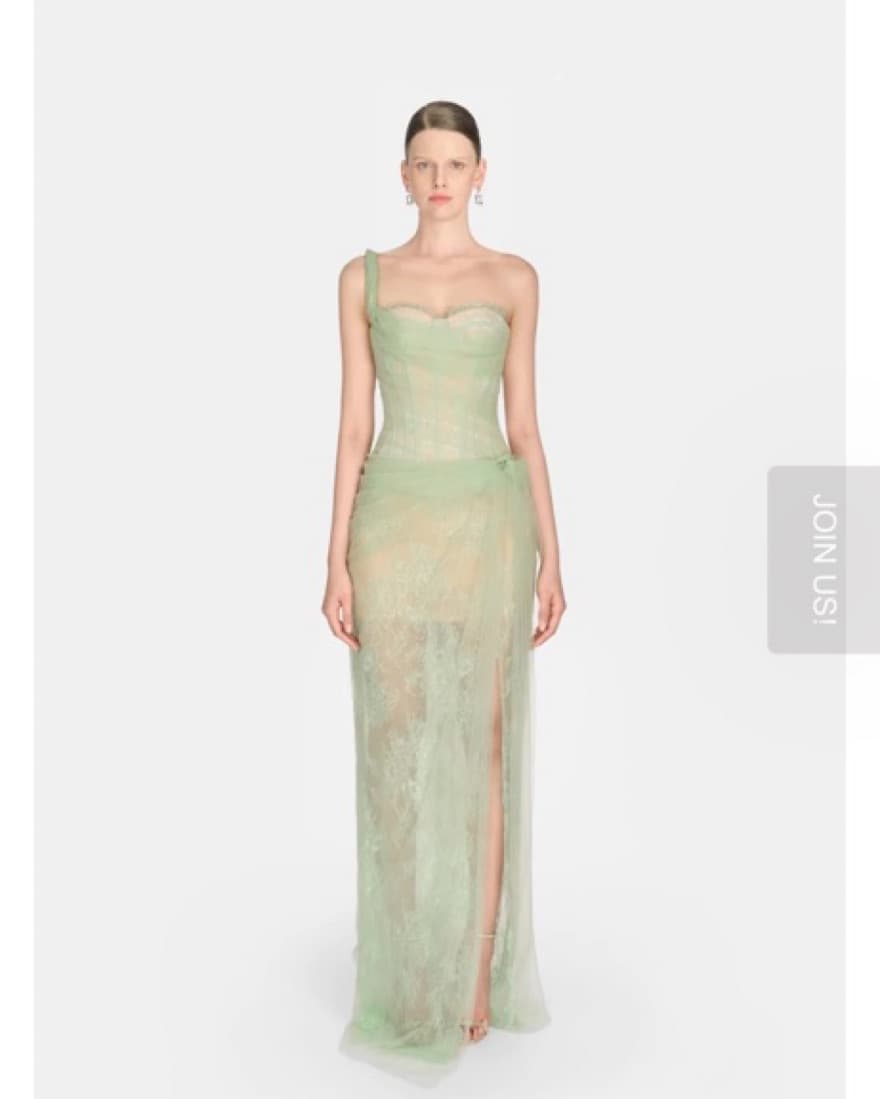 Stunning Green Draped Dress - Image 2