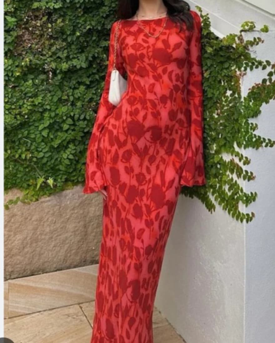 Realisation Par Gia Red Floral Dress M - Image 4