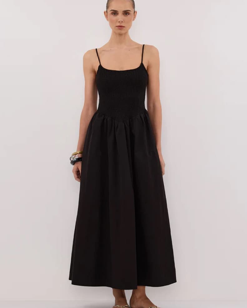 DISSH Black Cotton Midi Dress - Image 3