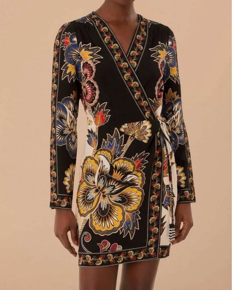 Farm Rio Wrap Mini Dress - Image 2