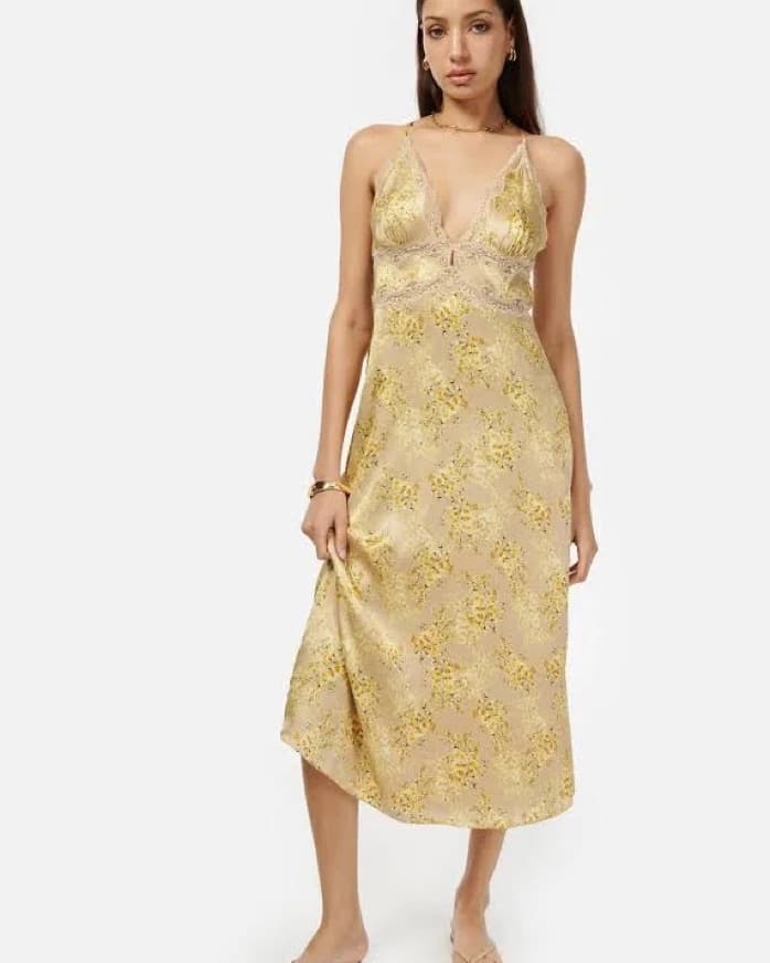 Cami NYC Elegant Floral Midi Dress - Image 1
