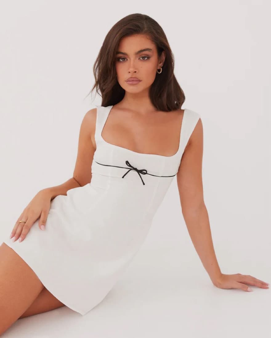 Peppermayo Little White Mini Dress - Image 2