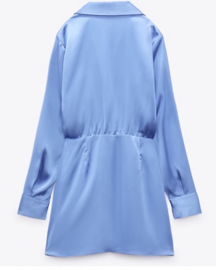 ZARA - Satin Effecf Dress In Blue - Image 2