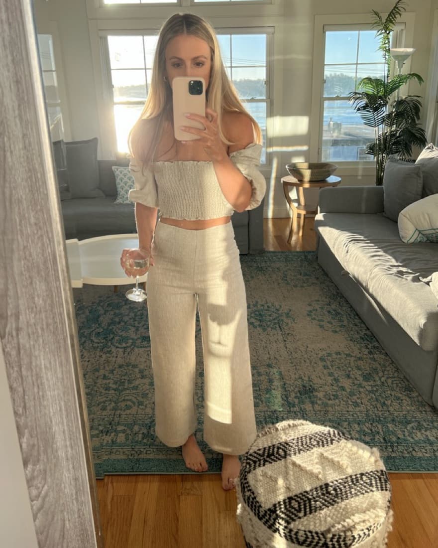 Reformation Beige Linen Two-Piece - Image 1