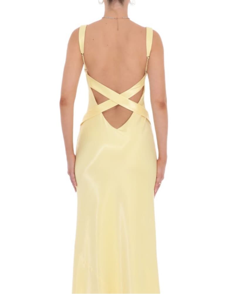Lucy In The Sky Satin Maxi Dress - Image 4