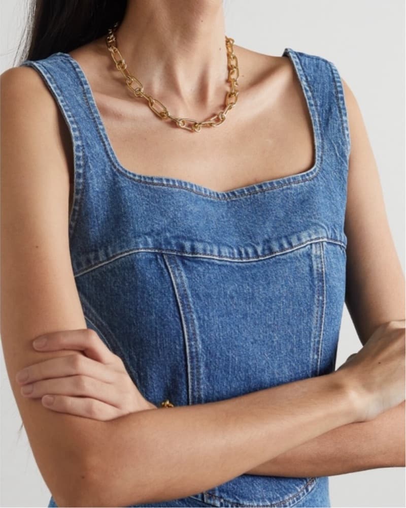 Reformation Davies Bustier Denim Dress - Image 2