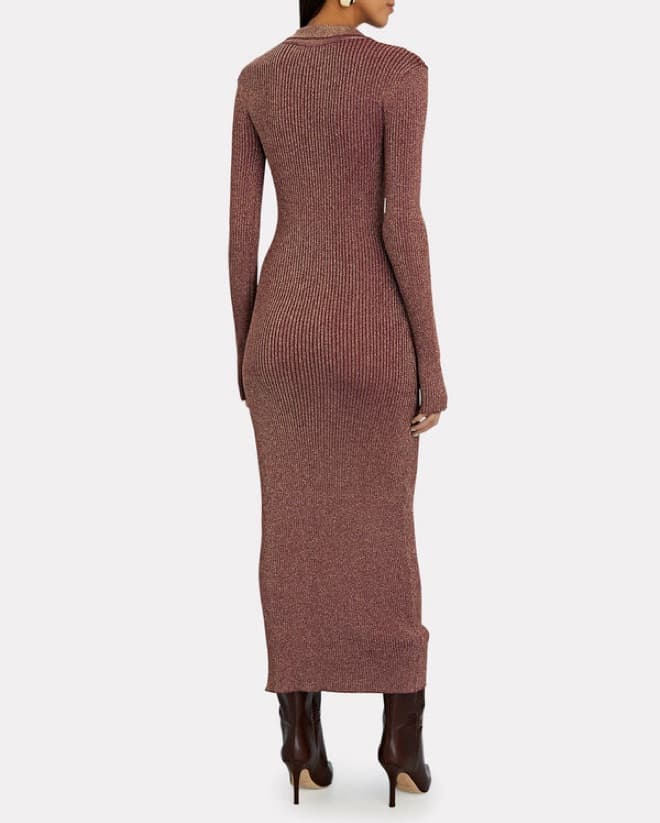 Simon Miller Choi Lurex Knit Midi Dress  - Image 2