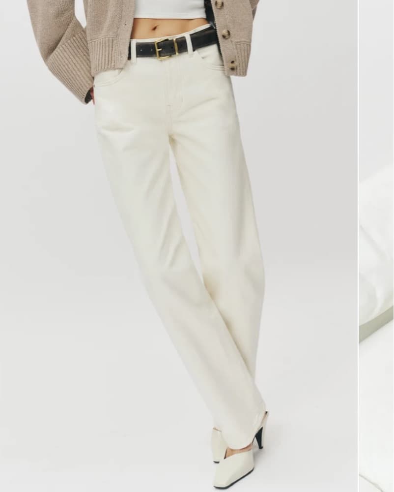 Reformation Val 90s Jean Size 26 White - Image 1