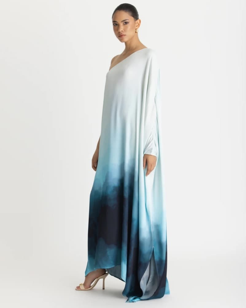 Diarrabu One-Shoulder Ombre Maxi Dress - Image 5