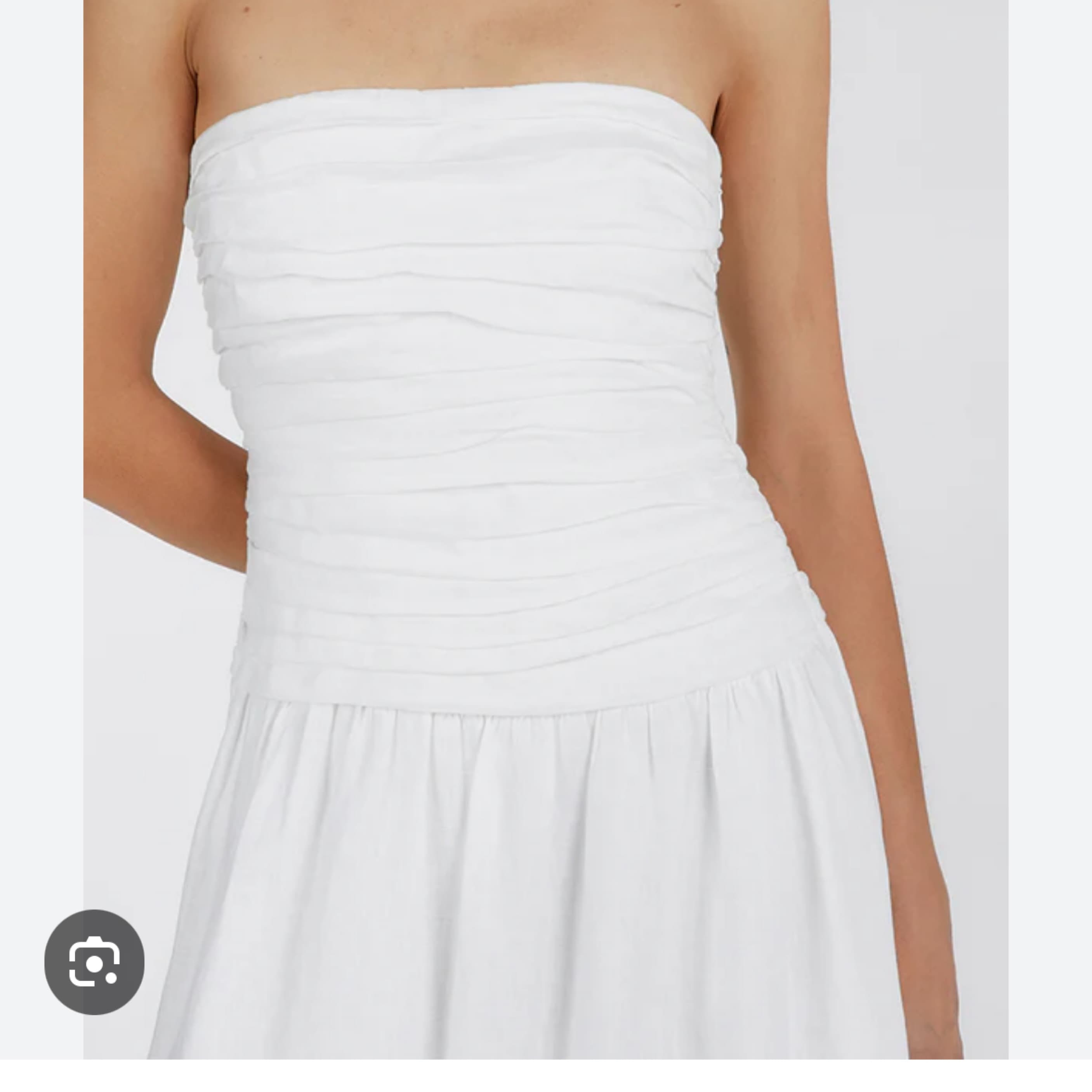 Diish Catalina White Linen Midi Dress - Image 2