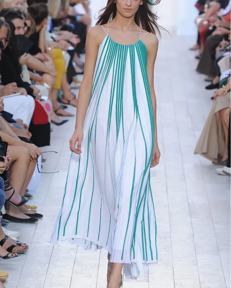 Chloe Pleated Midi Dress - Image 4