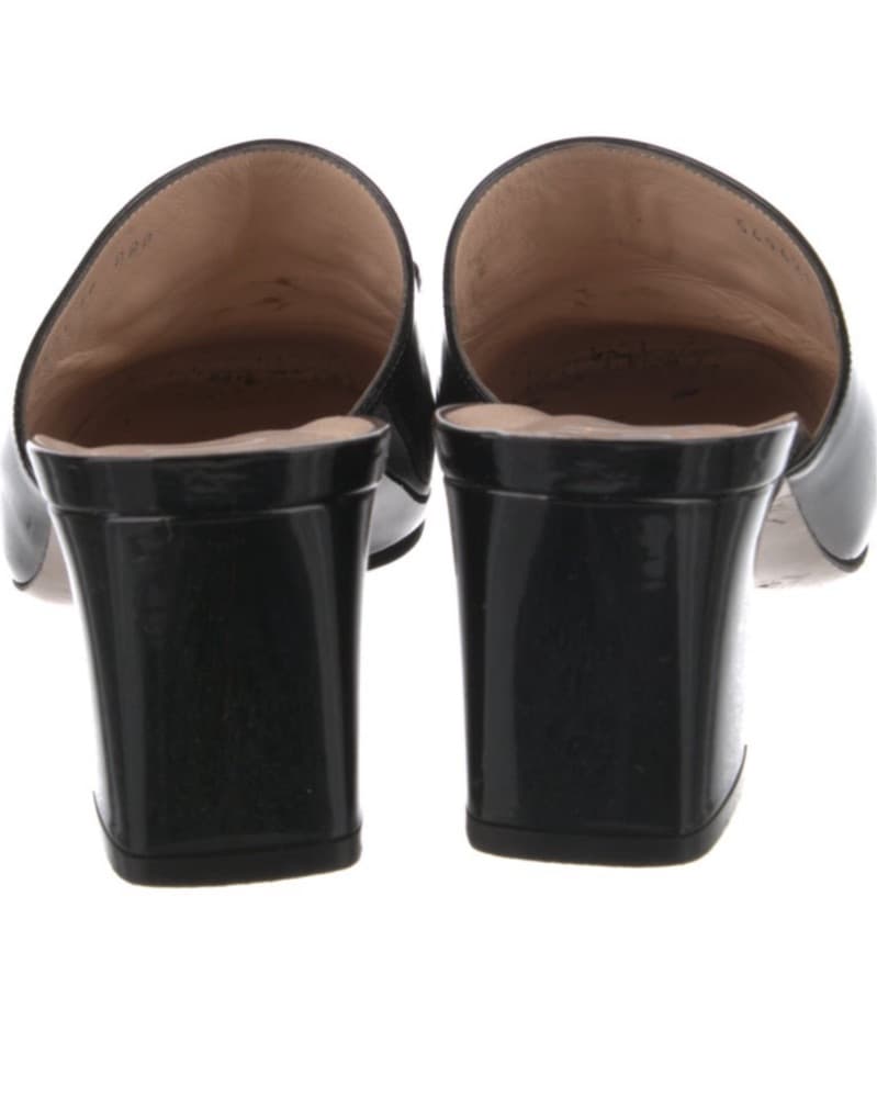 Gucci Sleek Patent Leather Loafer Mules - Image 3
