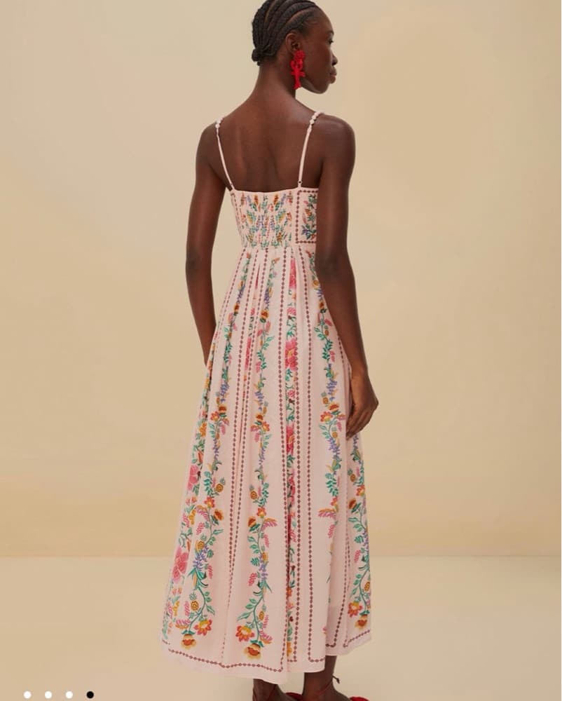 Farm Rio Pink Delicate Forest Maxi Dress - Image 3