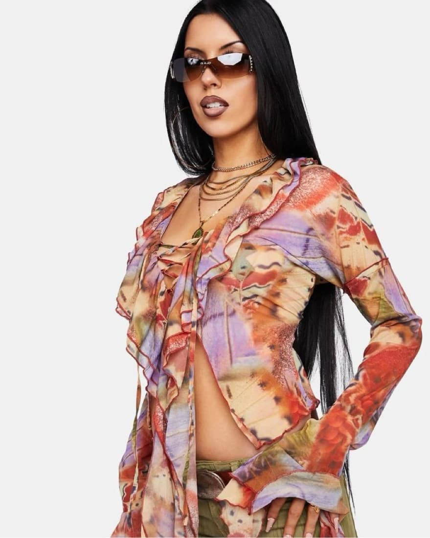 Jaded London Allele Lace-Up Top - Image 3