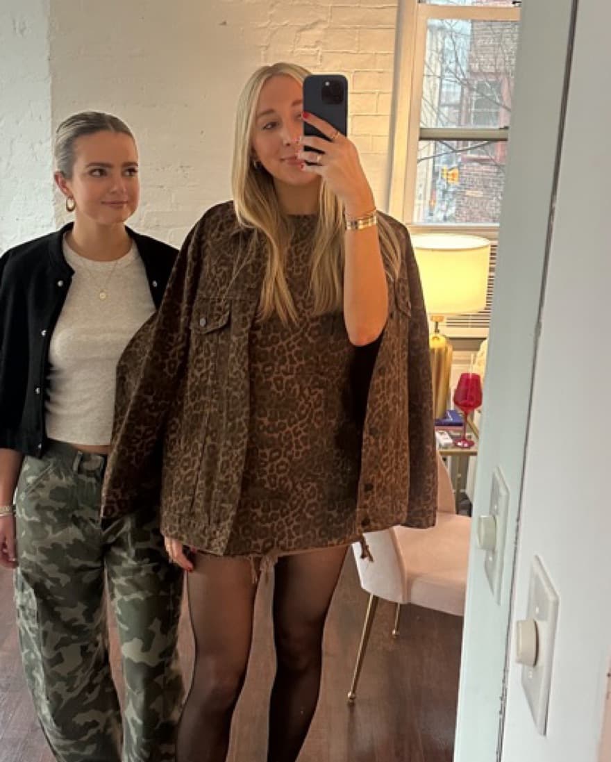 Alexander Wang cheetah denim set - Image 1