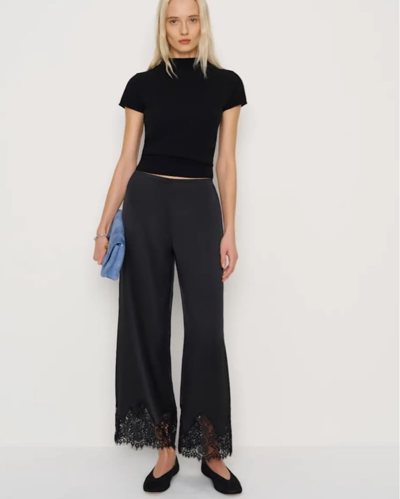 Reformation Carolina Lace Silk Pants - Image 1