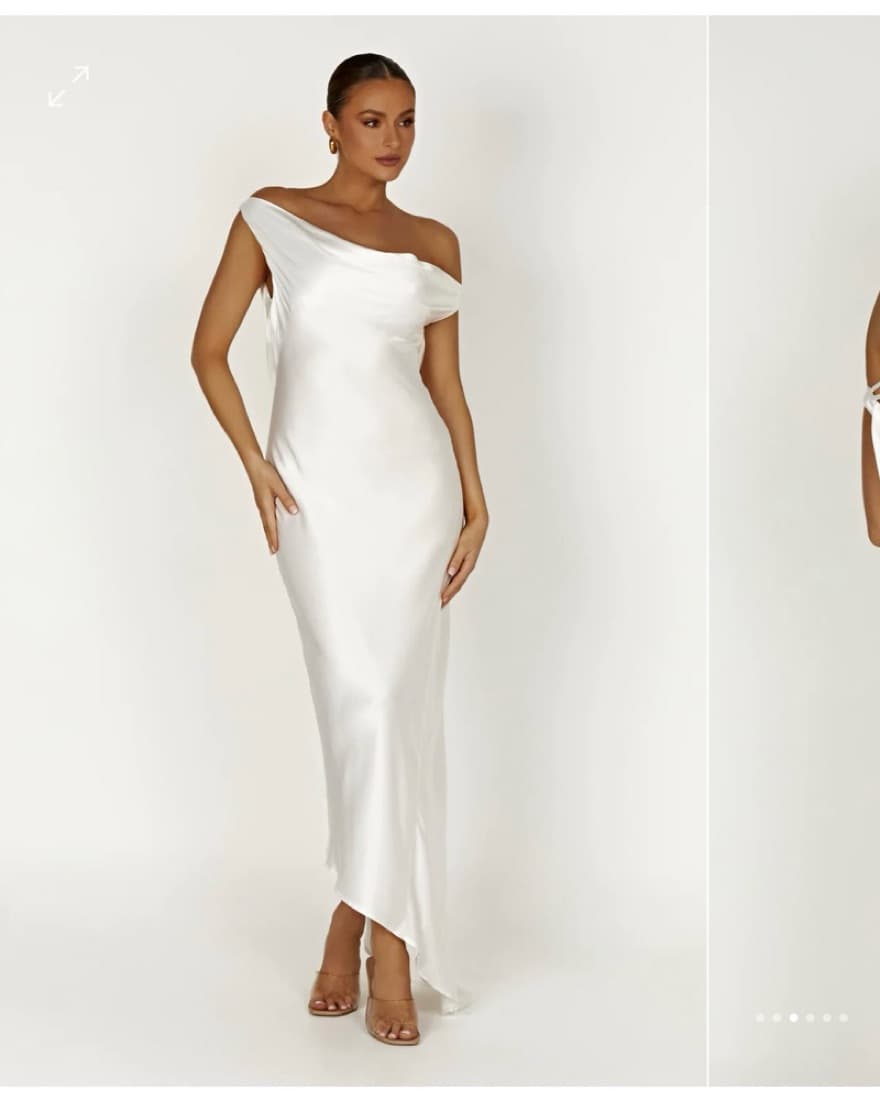 Meshki White Satin Dress  - Image 1