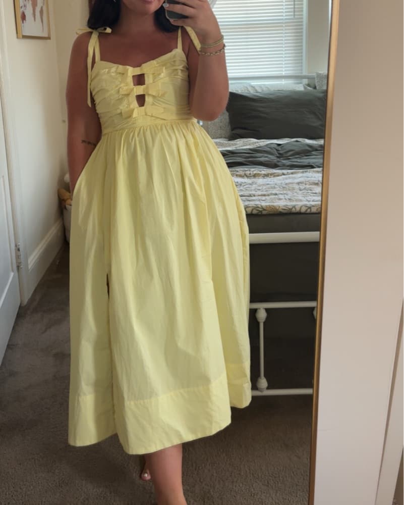 ASTR the label yellow midi dress - Image 1