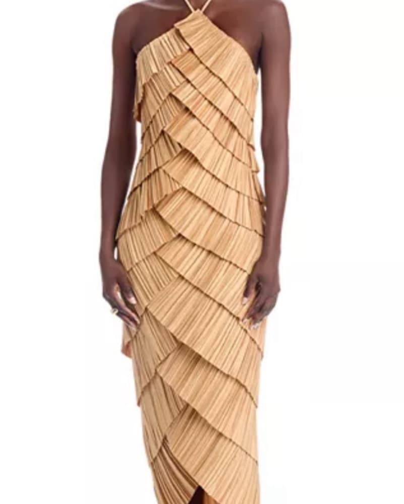 CULT GAIA DRESS - Gold/Tan - Image 1