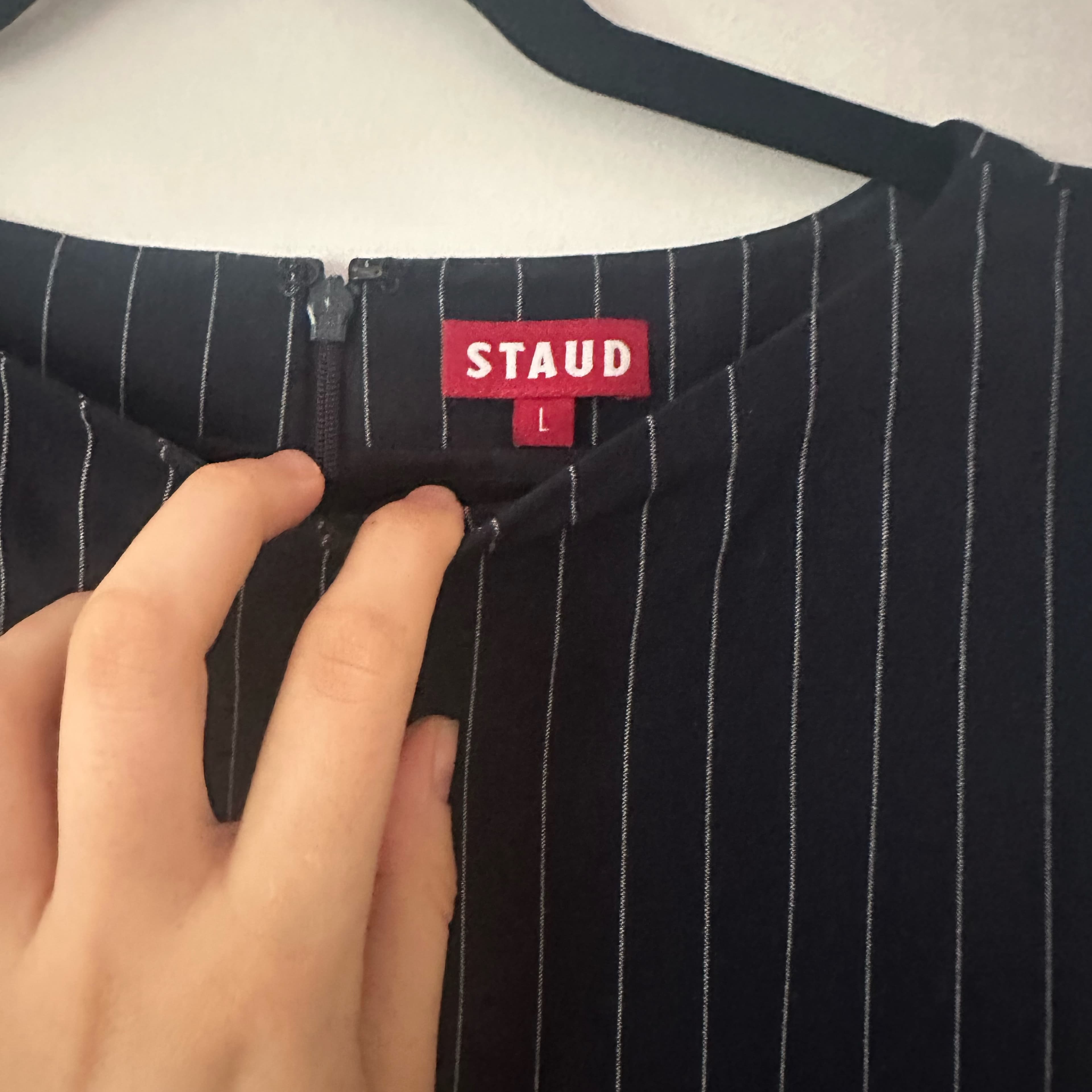 Staud sheila Pinstripe Dress - Image 4