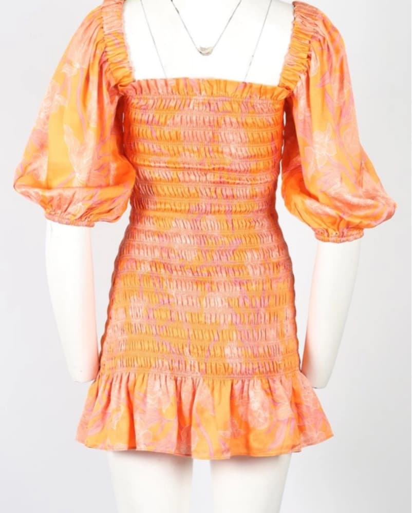 ALEXIS Lipari Smocked Floral Mini Dress  - Image 3