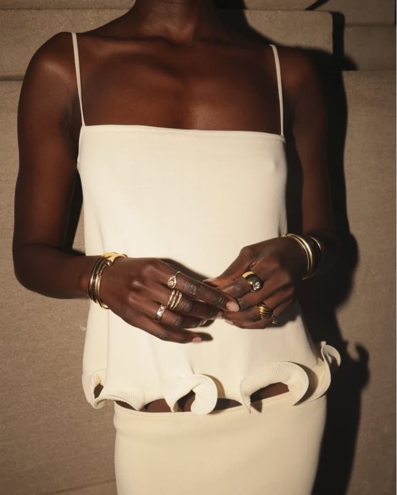 Same Cream Maxi Skirt And Ruffle Hem Set - Image 4
