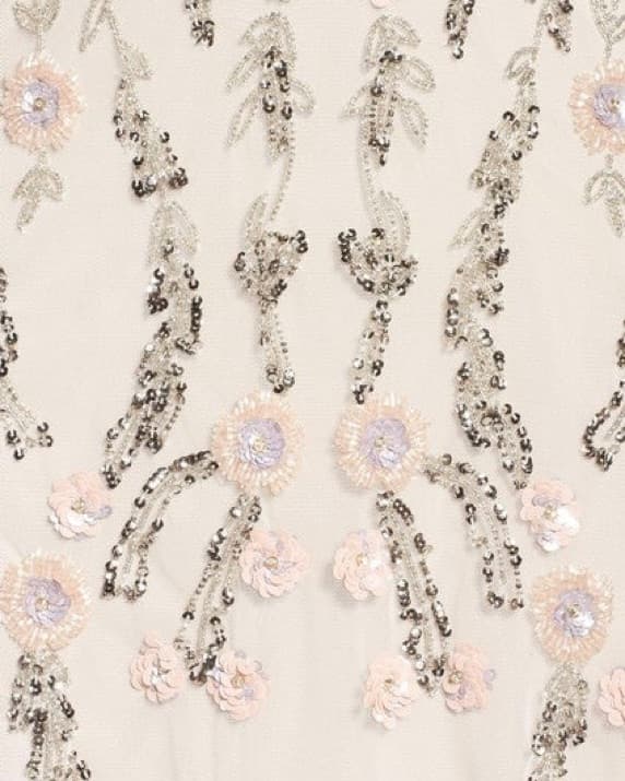 Floral Intricately Beaded Dress - Image 3