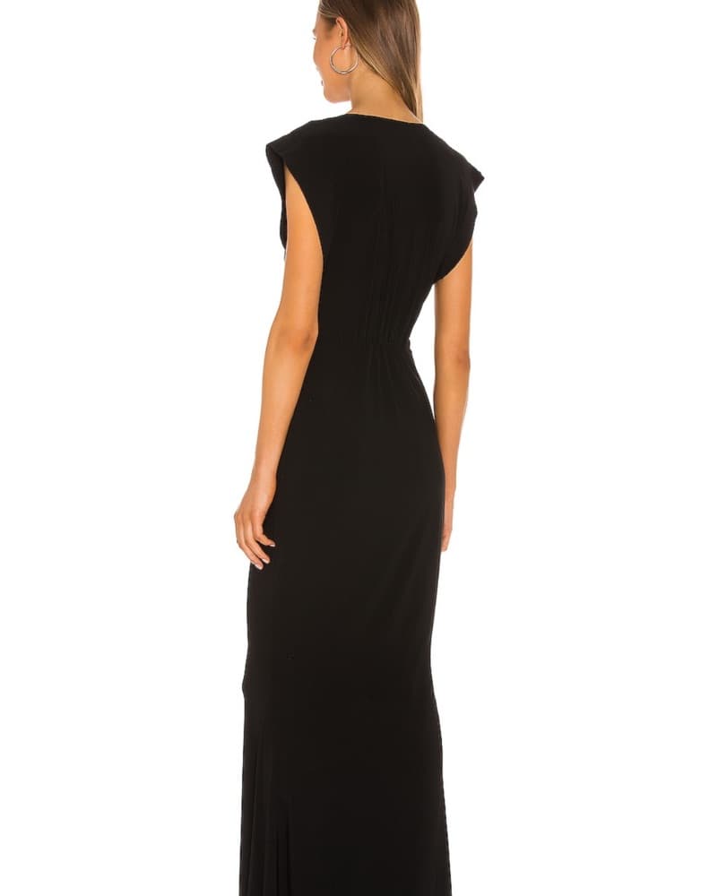 Norma Kamali V Neck Jersey Gown - Image 3