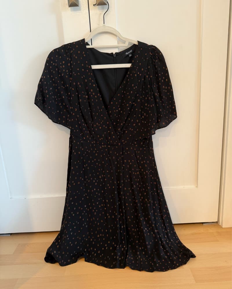 Madewell Black Gold Dress - Image 3