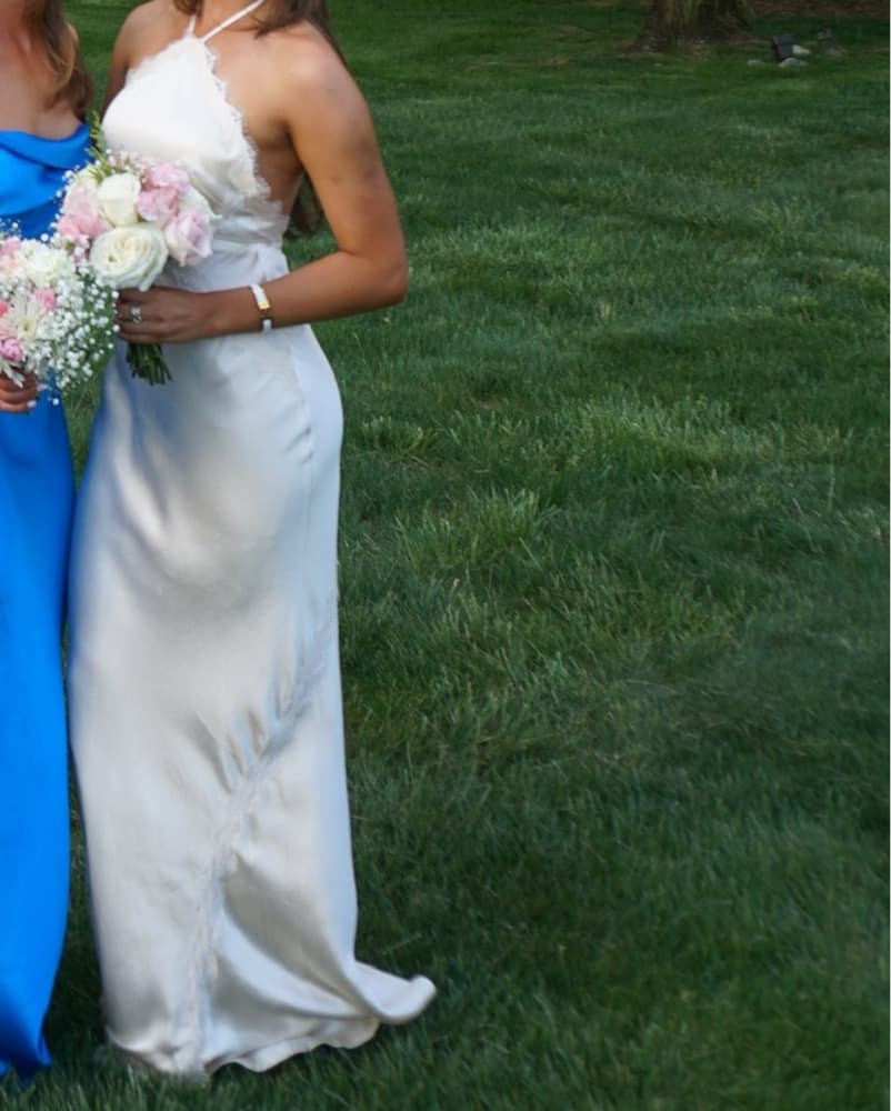 Shona Joy Halter Neck Satin Dress - Image 5
