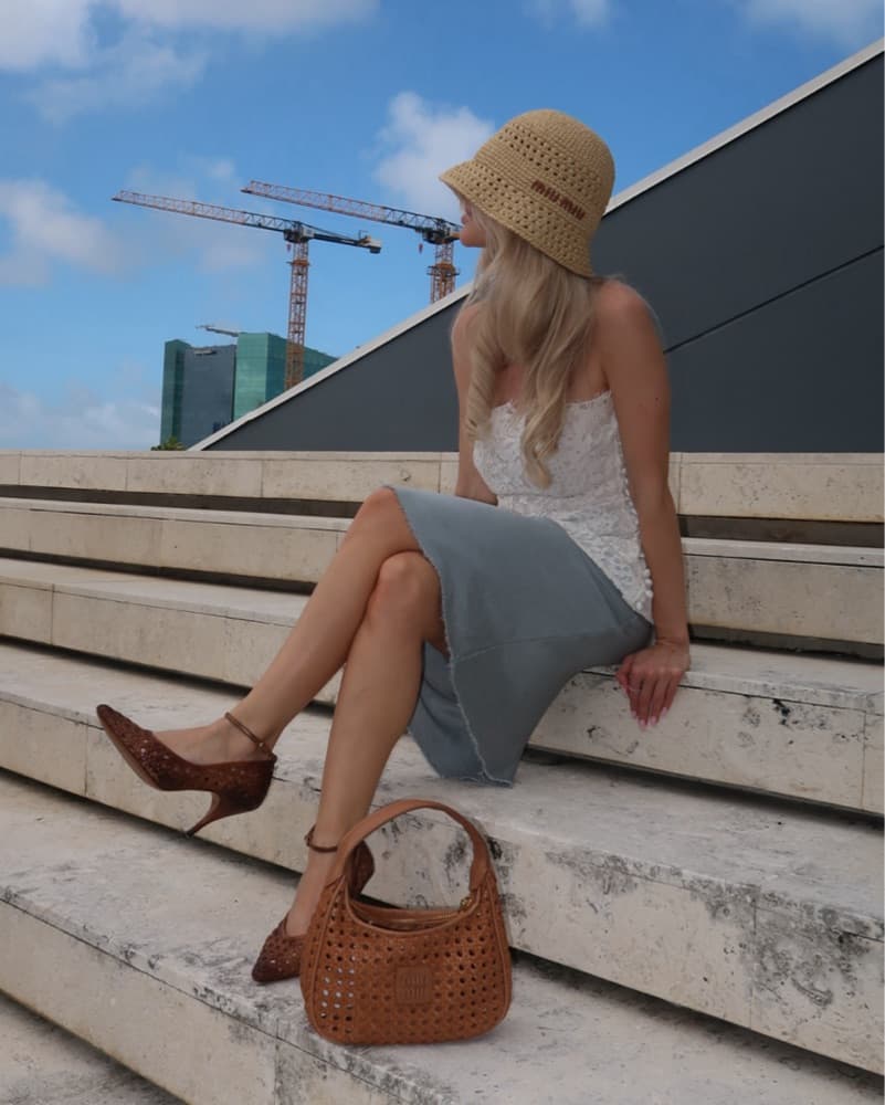 MiuMiu - Woven Hat - Image 2