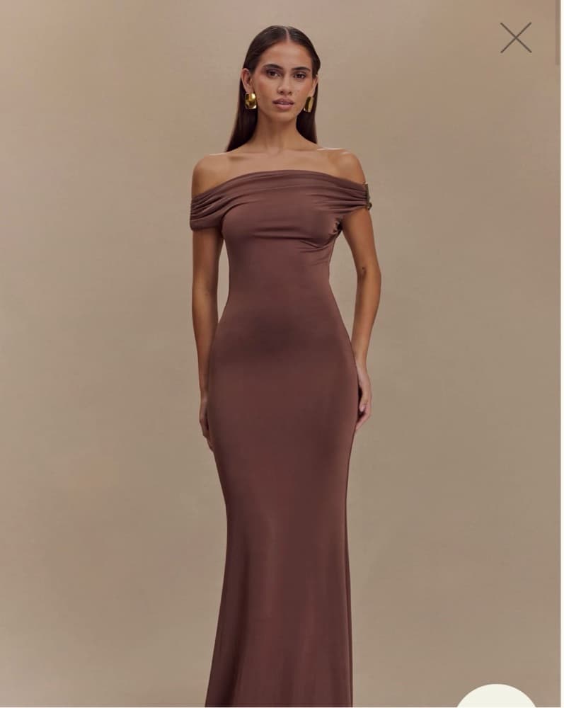 Meshki Kinsley Maxi Dress Brown - Image 2