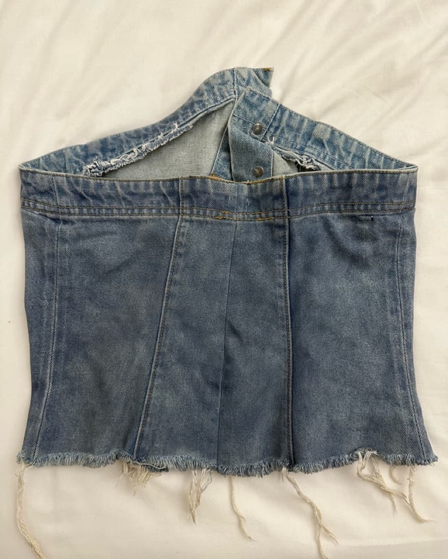 Strapless Denim Top - Image 3