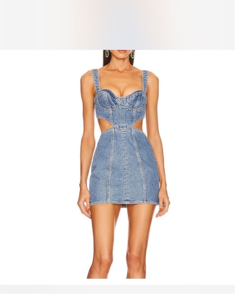 Dundas X Revolve Denim Mini Dress  - Image 1